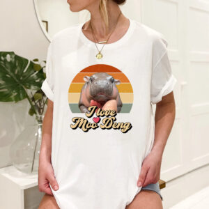 Thumb zoom giup t nha I Love Moo Deng Shirt | Funny Hippo T-Shirt | Baby Hippo & Pig Lover Tee from Thailand